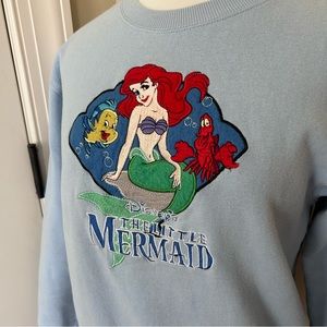 RARE Vintage The Little Mermaid Embroidered Sweatshirt from The Disney Store